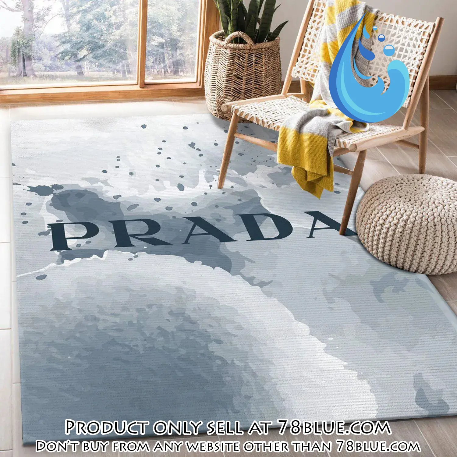 Prada area rug fashion brand rug christmas gift us decor 78b0639074